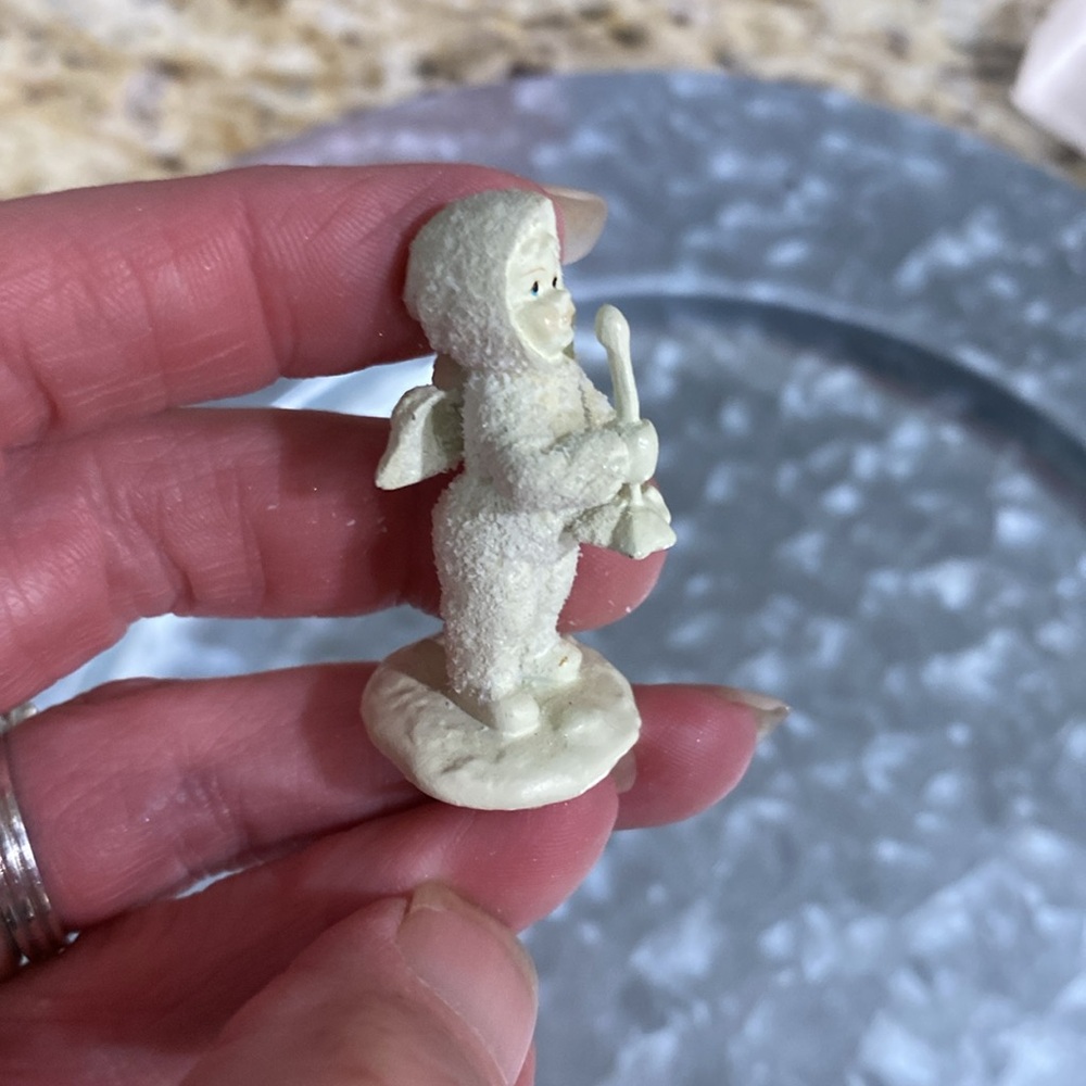 Vintage 90s Dept 56 Snowbabies Miniatures Pewter 2 Pc Bundle In Box - Picture 12 of 16